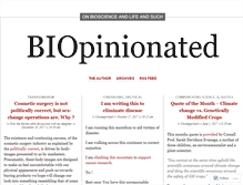 Tablet Screenshot of biopinionated.com